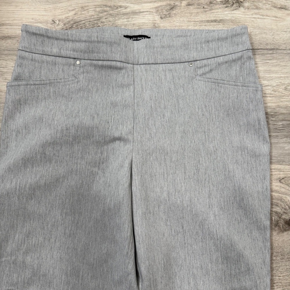 Hilary Radley Womens Pull On Straight Leg Pants Gray Heather Stretch Size Large - Picture 4 of 11